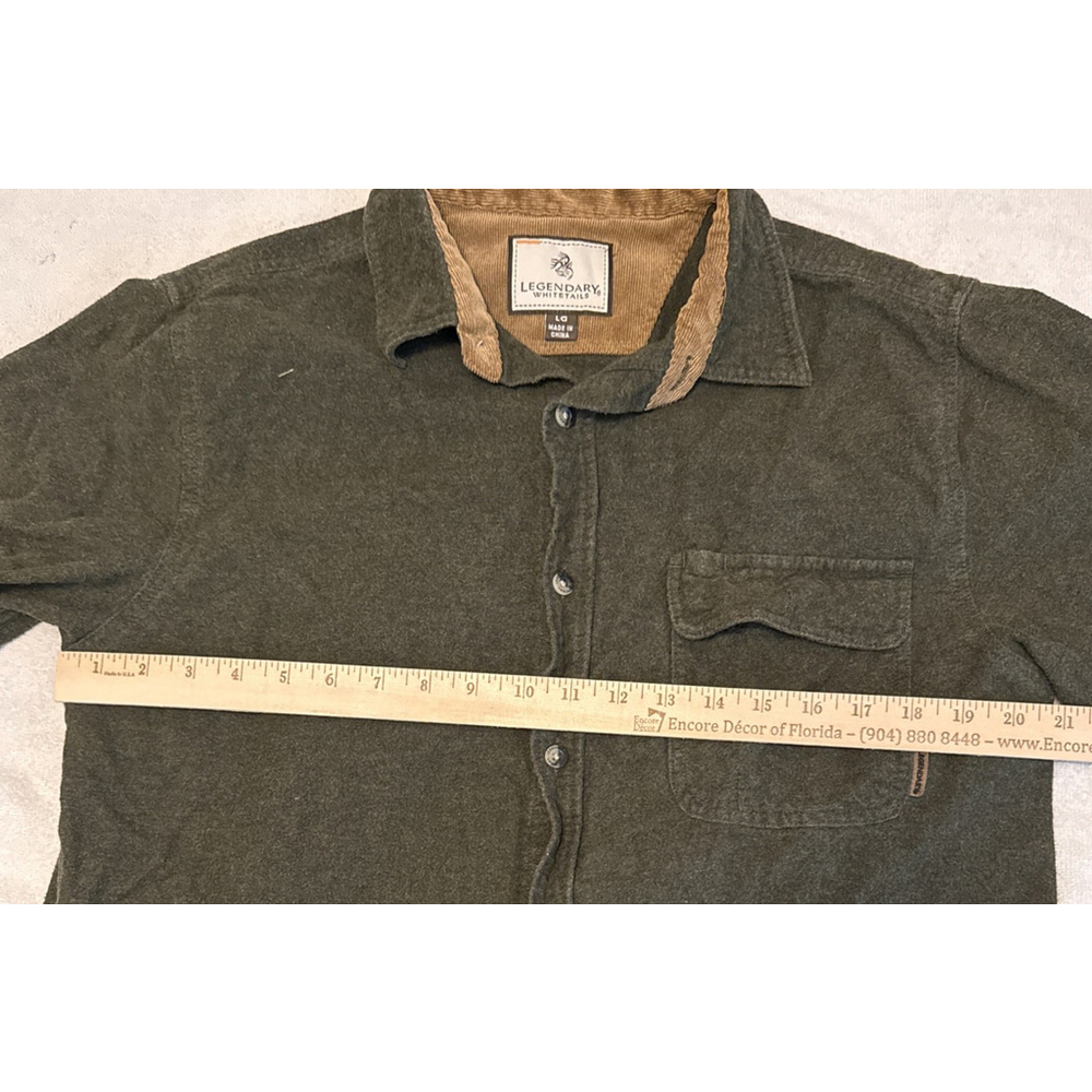 Legendary Whitetails Men's Long Sleeve 100% Cotton Flannel With Corduroy Neck L - Picture 6 of 7